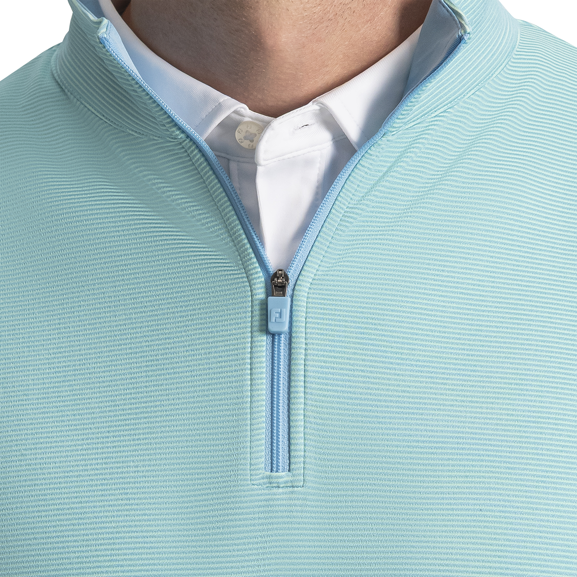 Quarter-Zip Ottoman Stripe Knit