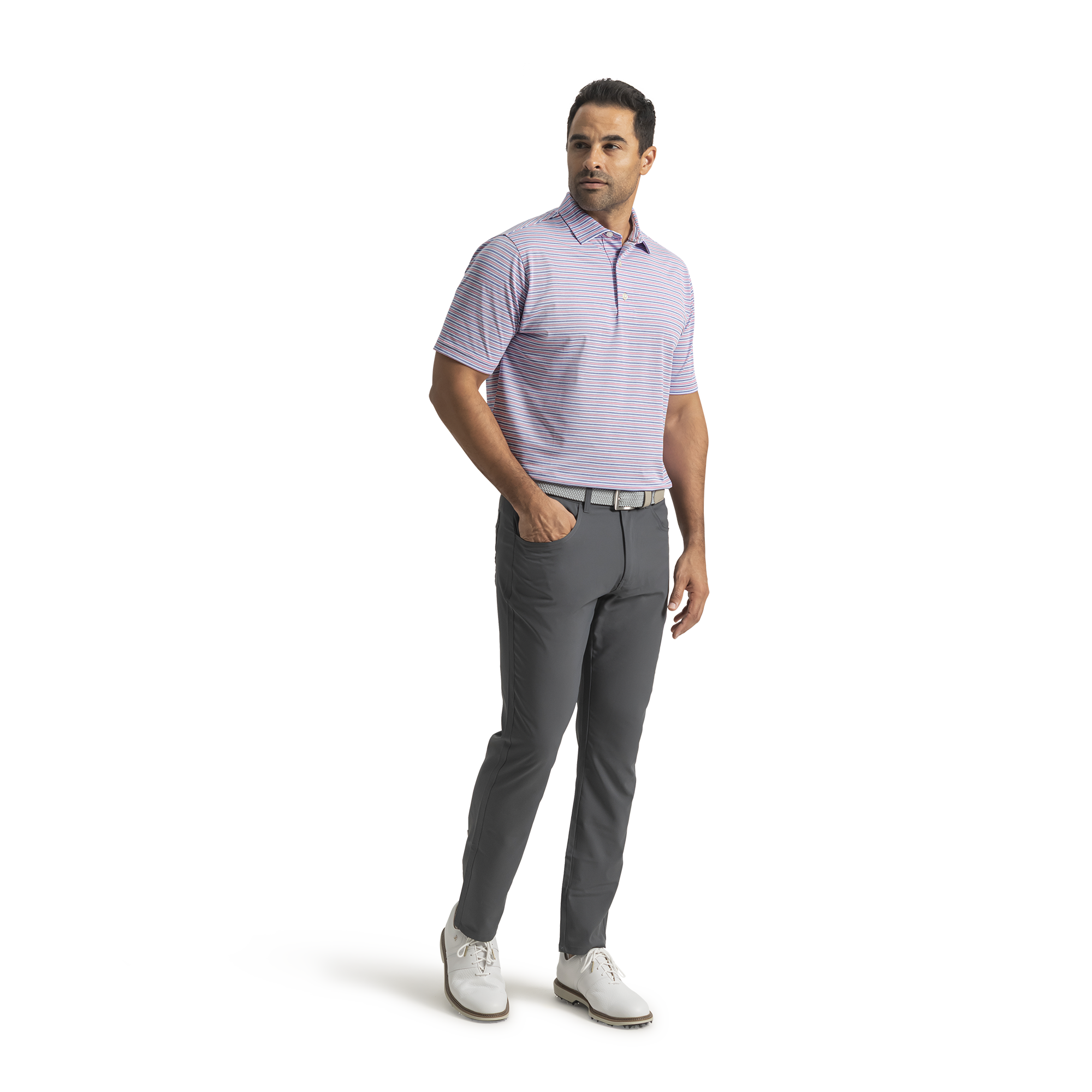 Heather Stripe Pique