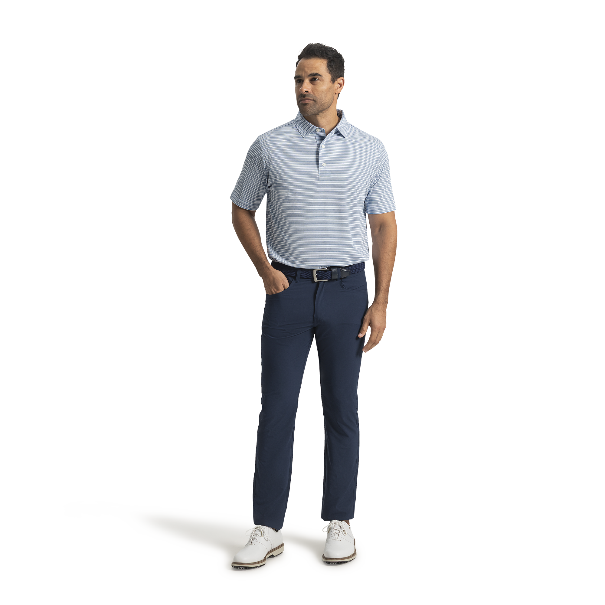 Heather Stripe Pique