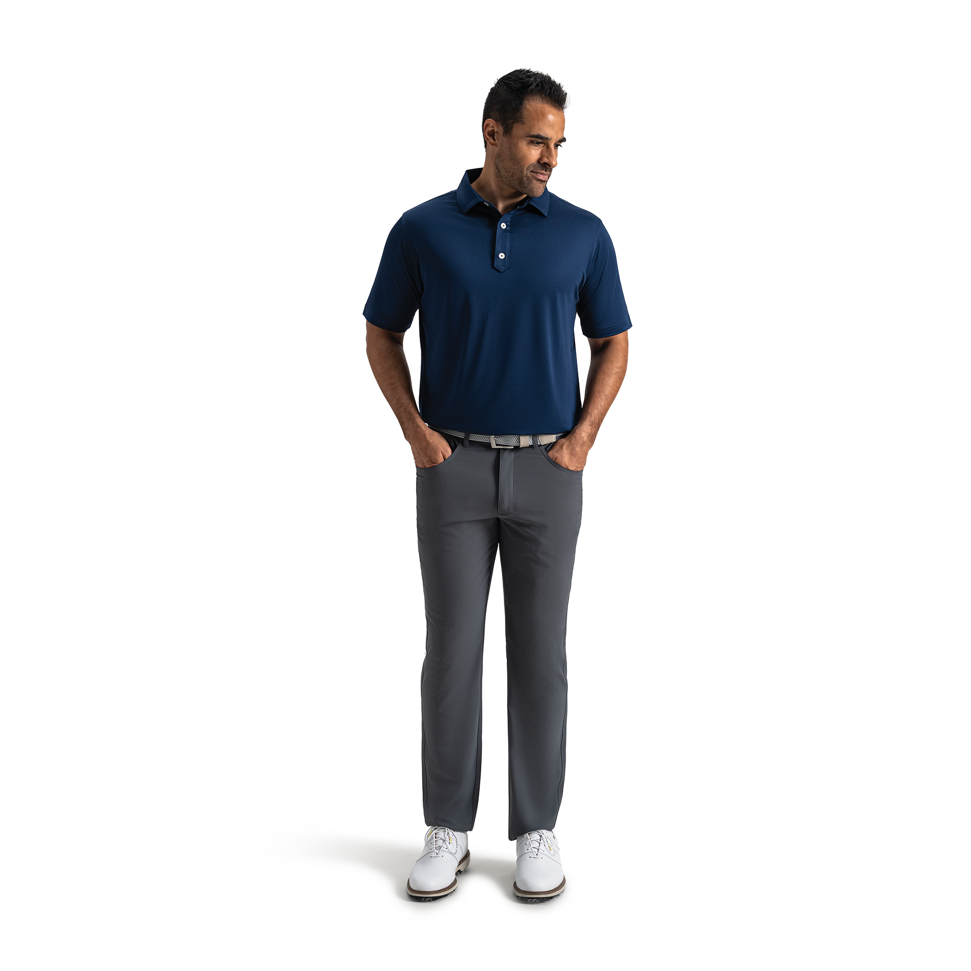 Solid Lisle Set On Placket