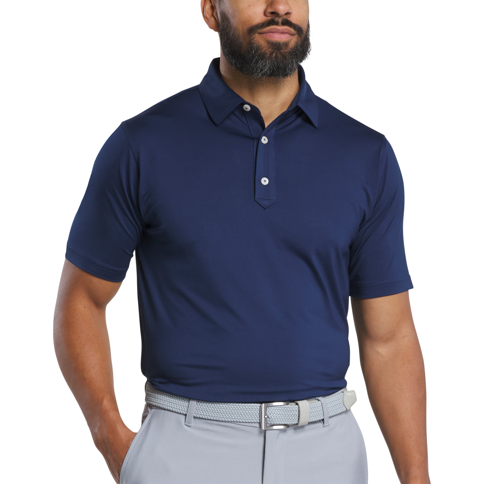 Solid Lisle Set On Placket