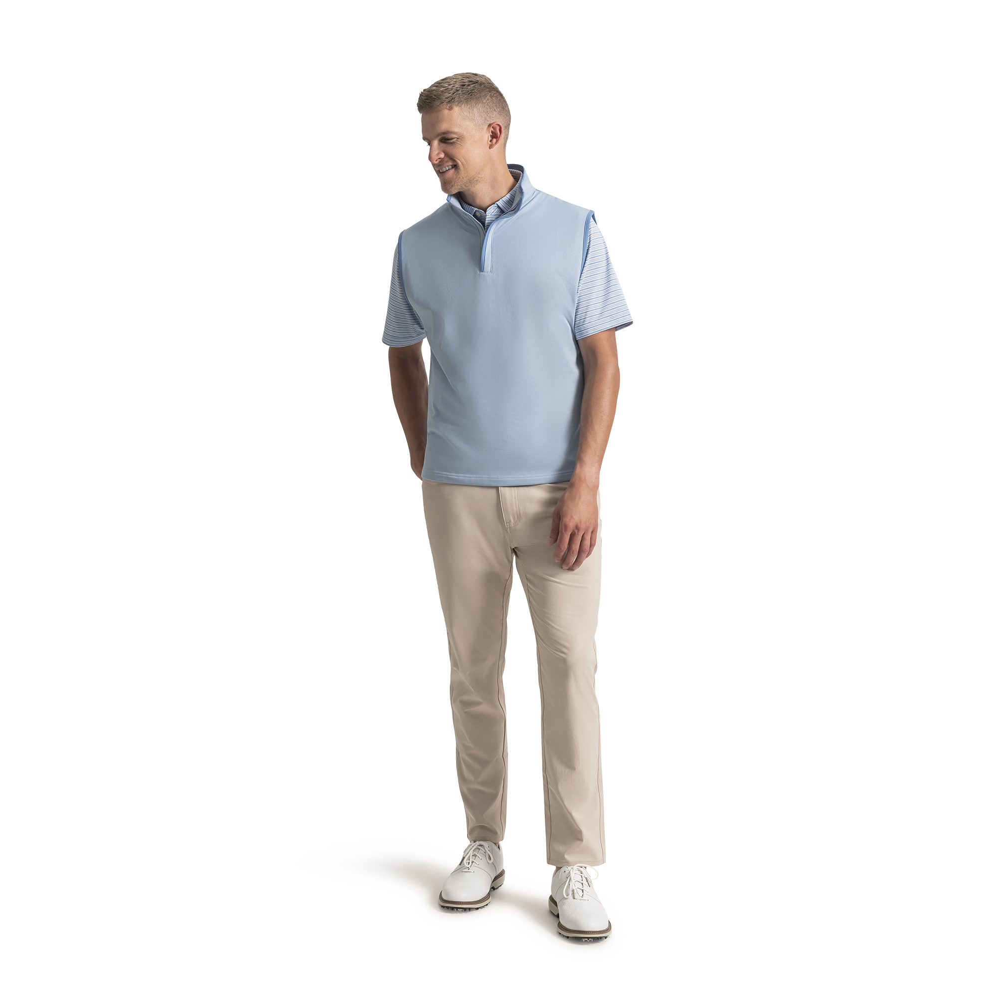 Brushed Back Vest Pique