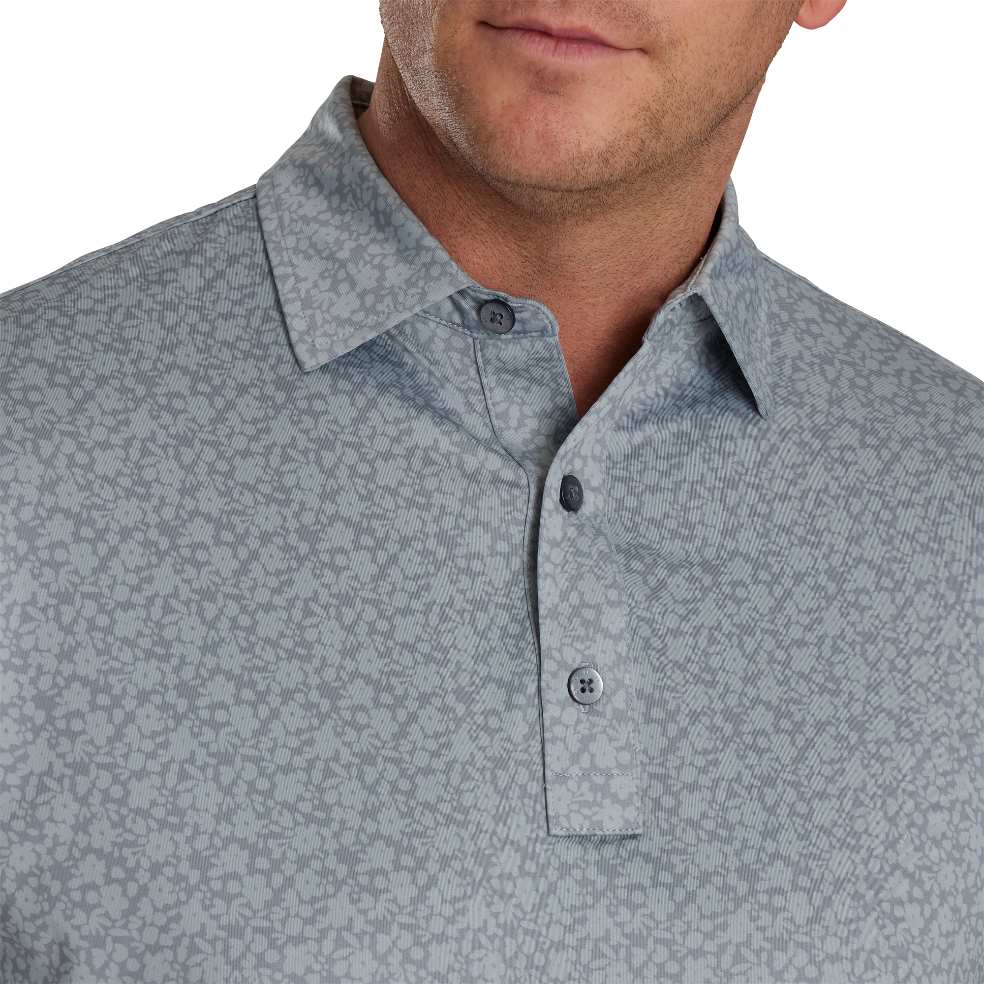 Painted Floral Lisle Self Collar