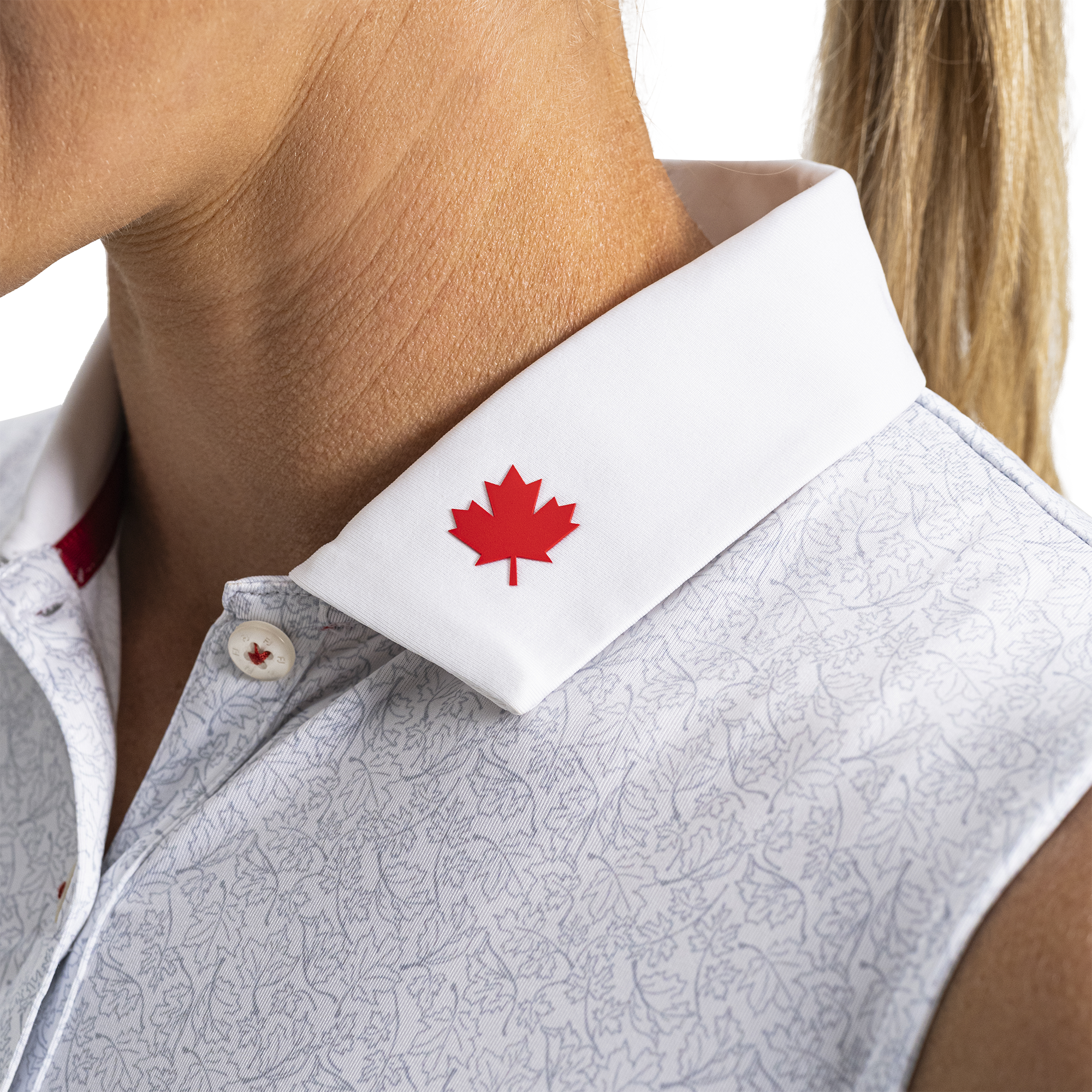 Canada Leaf Print Sleeveless Lisle Women
