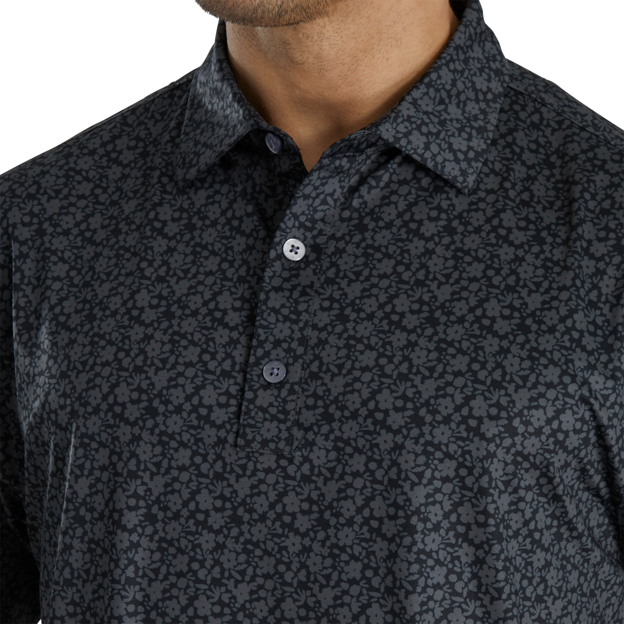 Painted Floral Lisle Self Collar