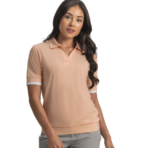 Texture Knit Polo Women