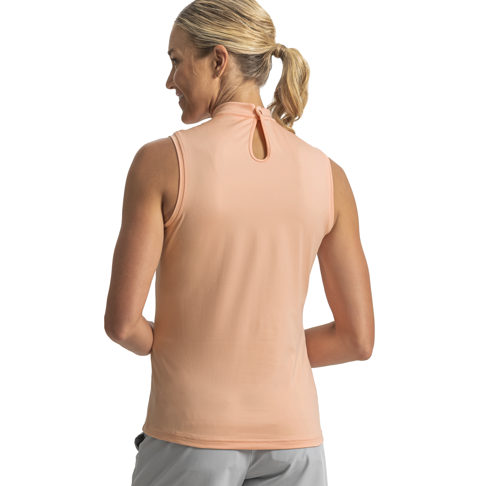 Keyhole Mock Neck Tank Women