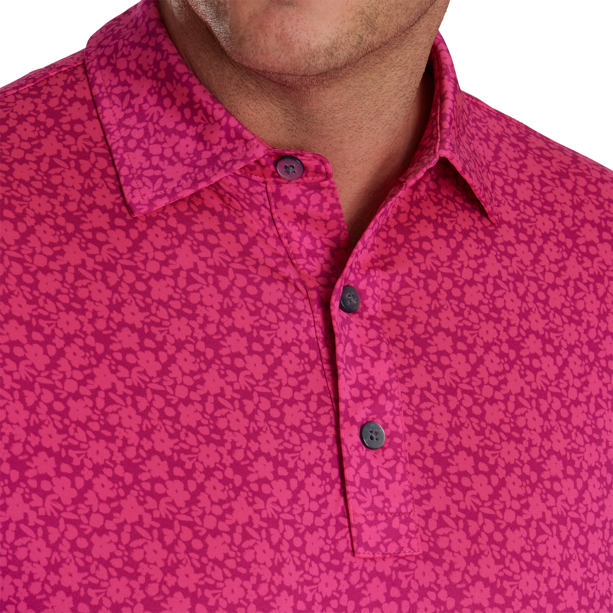 Painted Floral Lisle Self Collar