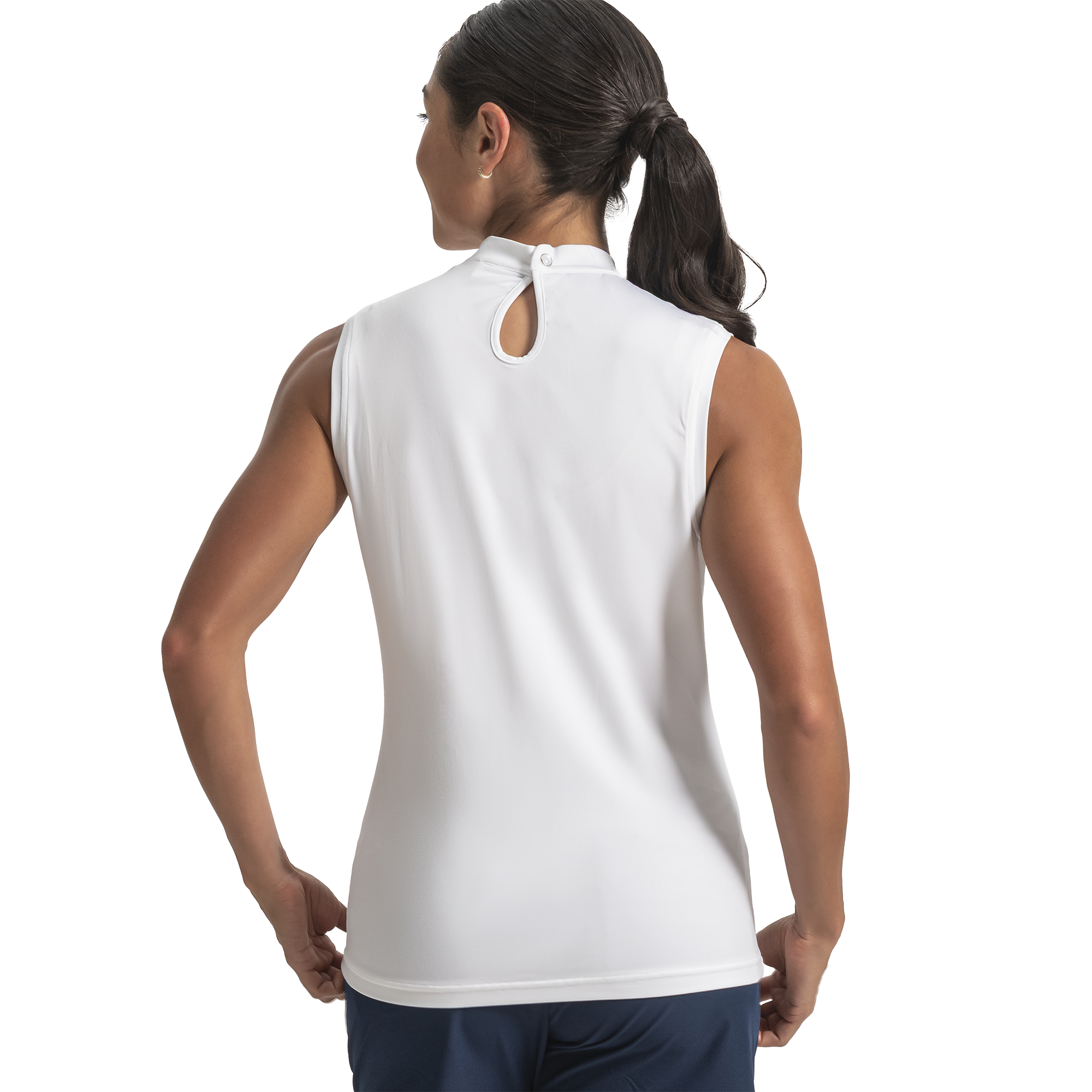 Keyhole Mock Neck Tank Women