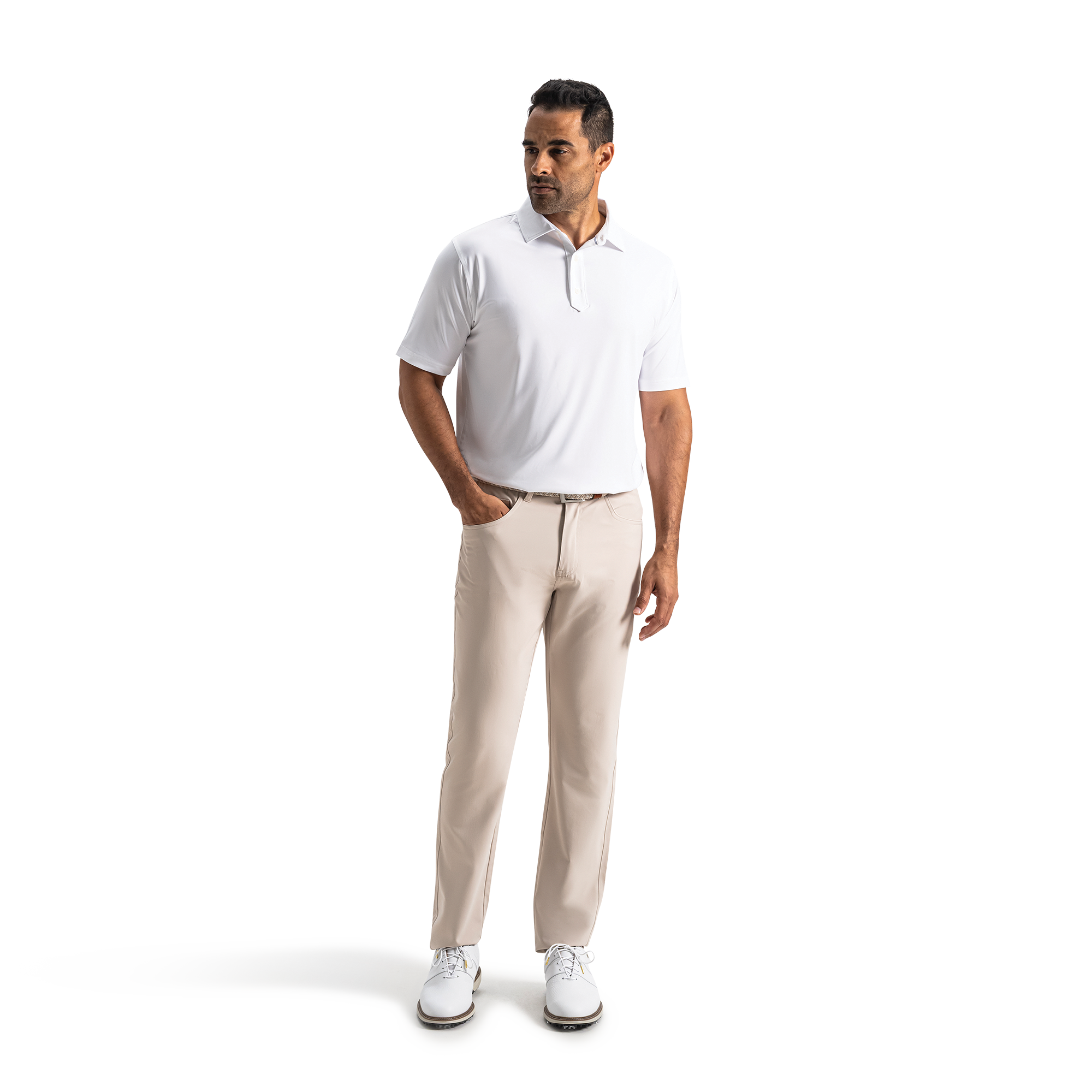 Solid Lisle Set On Placket