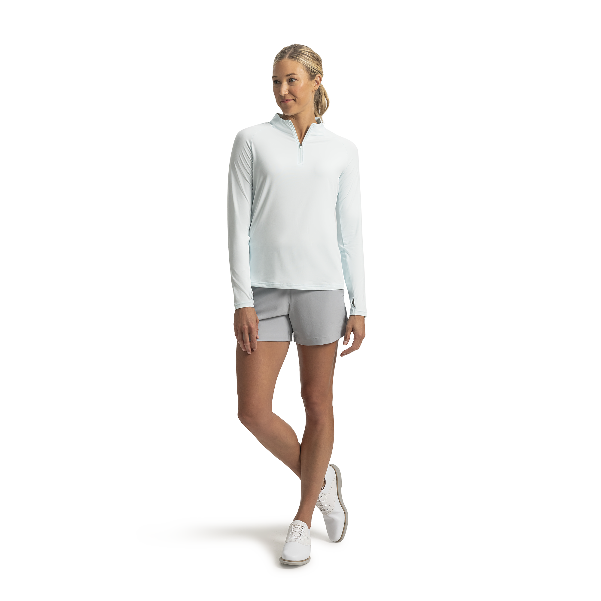 Space Dye Quarter-Zip Mid-Layer Women