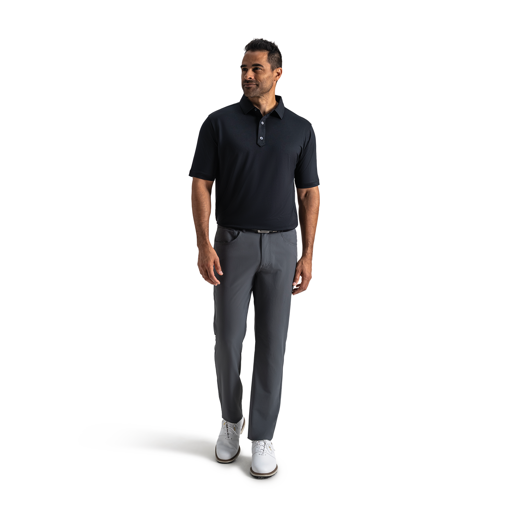 Solid Lisle Set On Placket