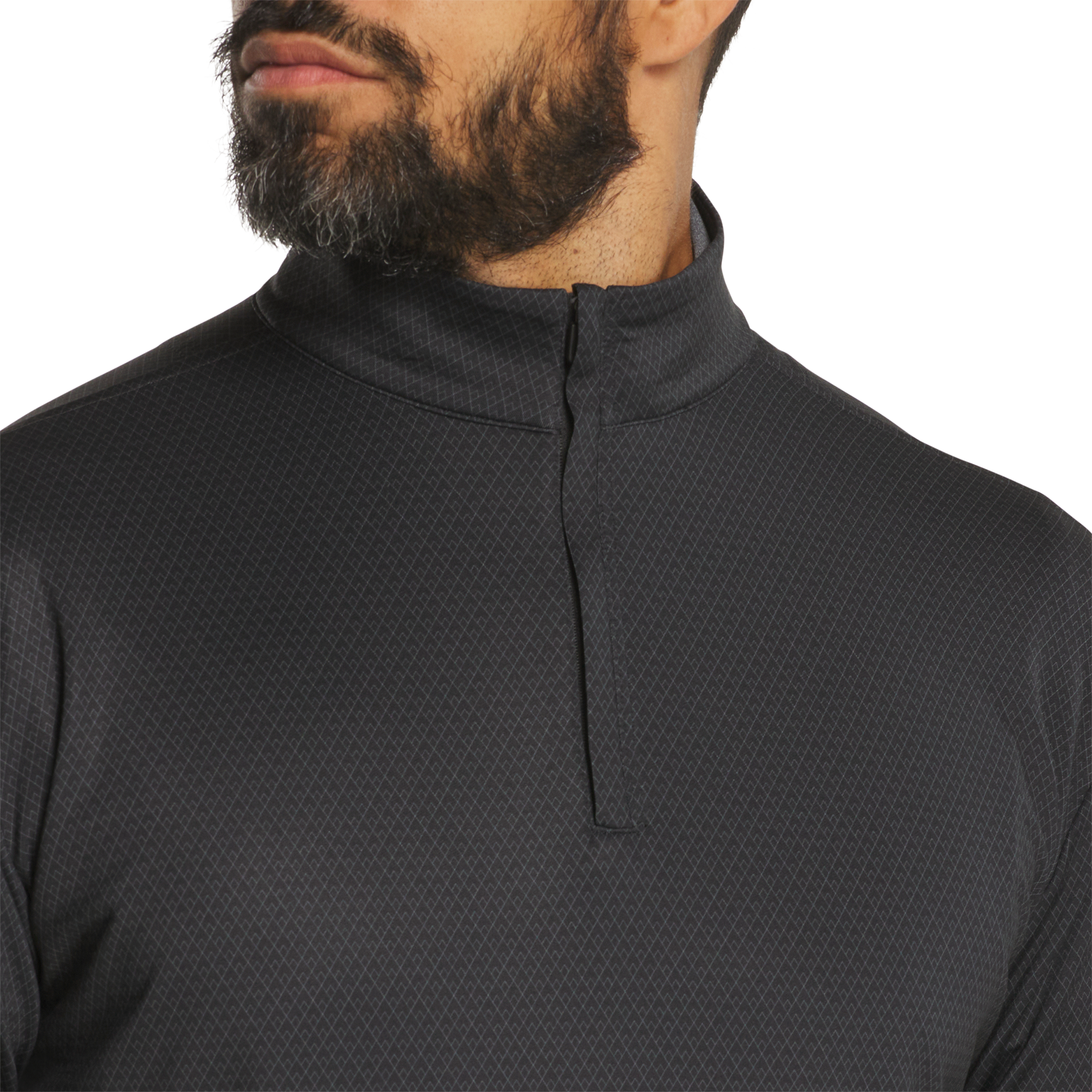 Tonal Deco Diamond Quarter-Zip