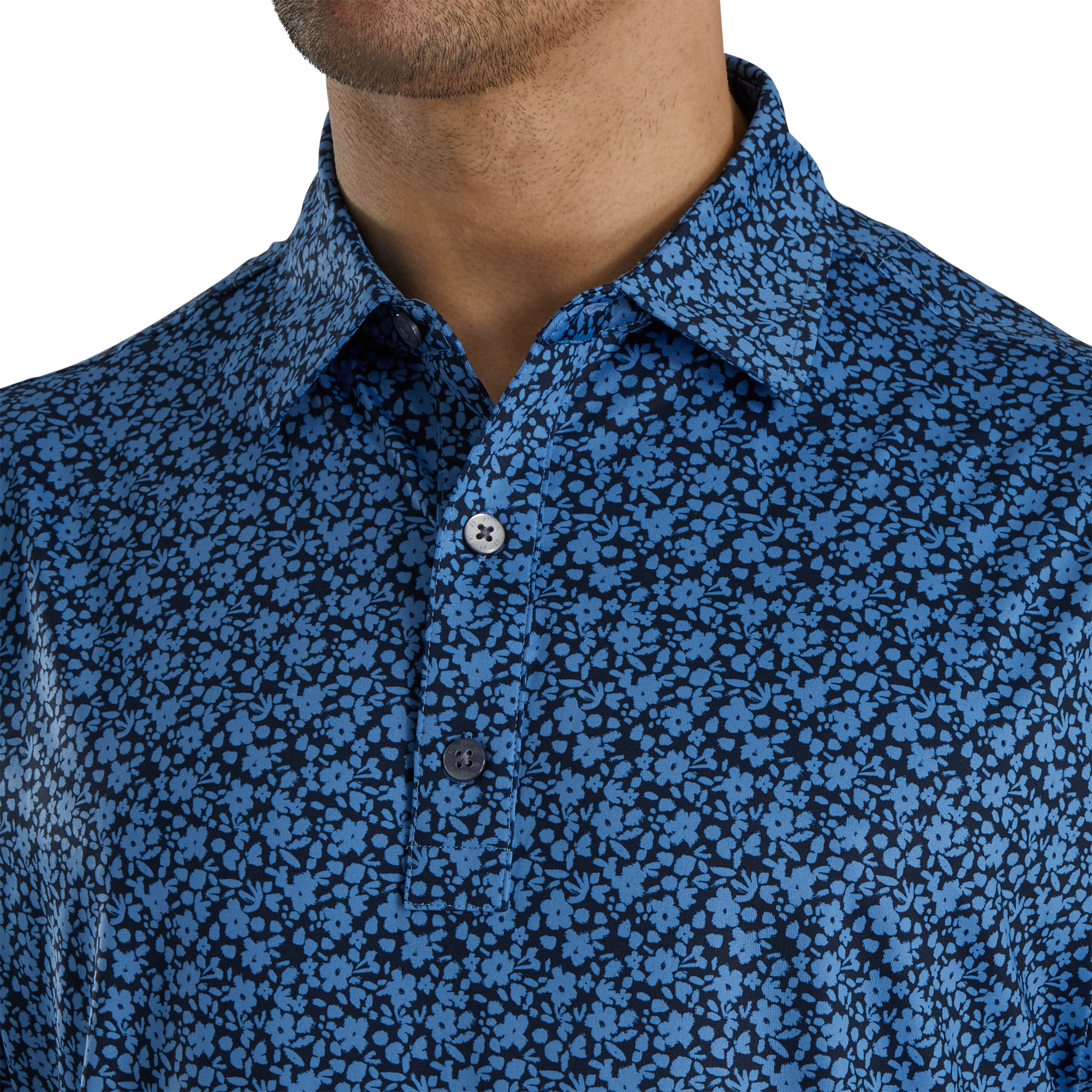 Painted Floral Lisle Self Collar