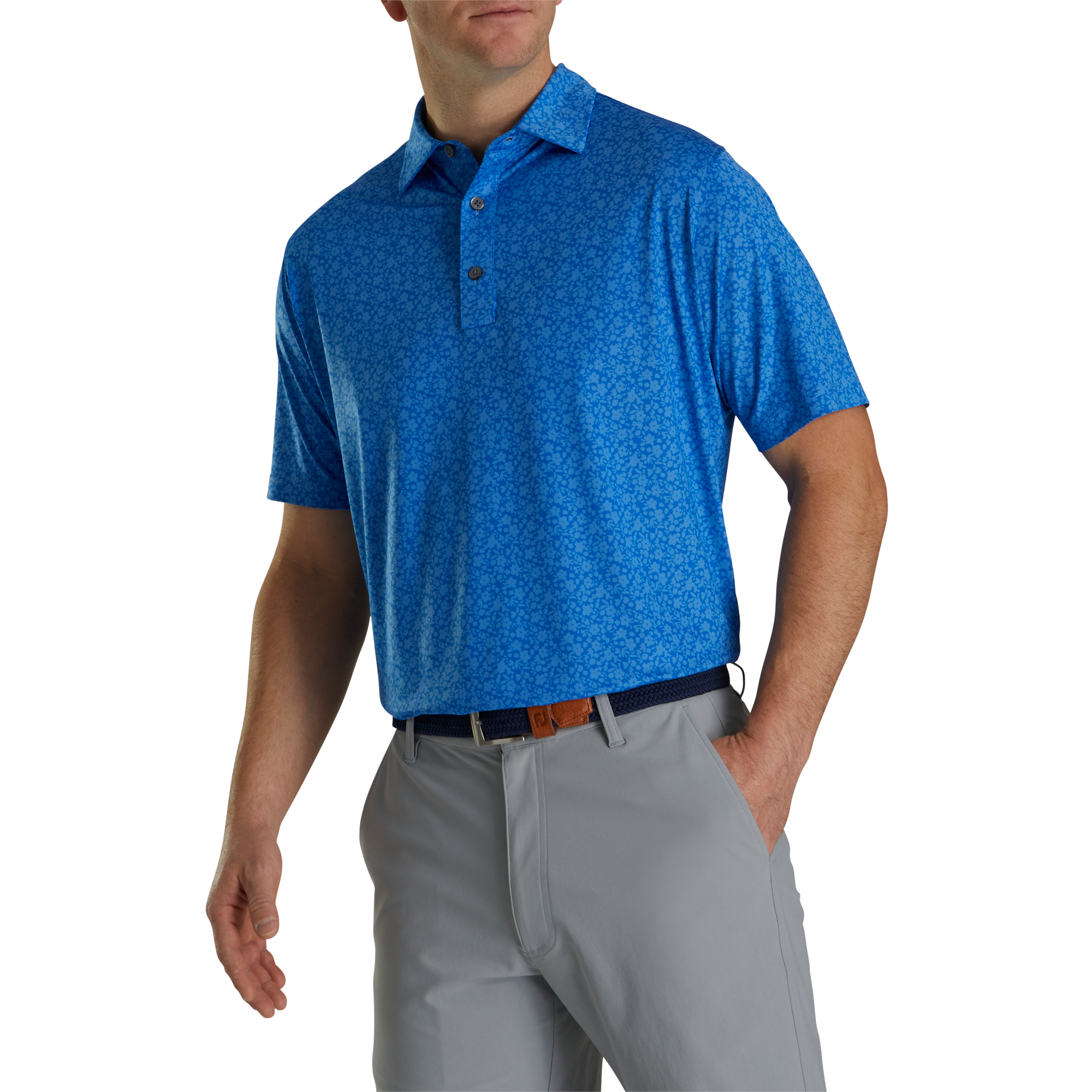 Painted Floral Lisle Self Collar